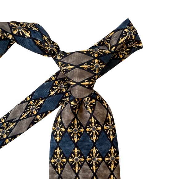 Christian Dior Mens Neck Tie 100% Silk Geometric Luxury Preppy Designer - Picture 2 of 9